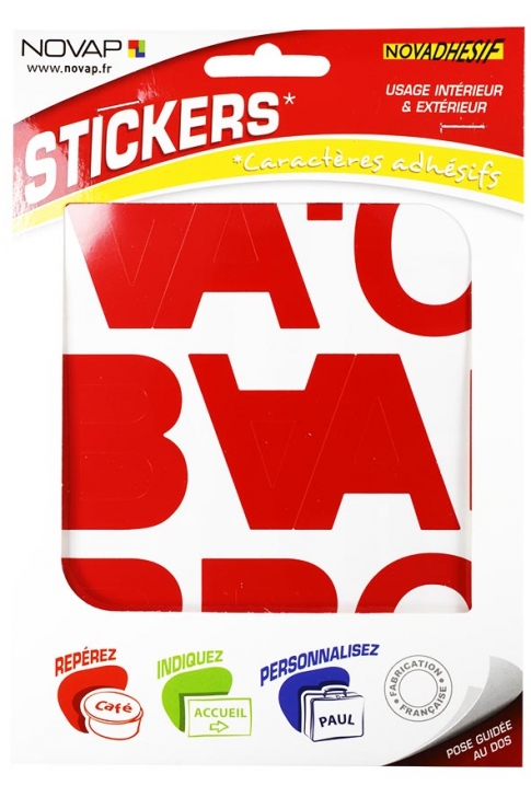 Pochettes lettres adhésives 35 mm stickers. Lettres autocollantes 3.5 cm